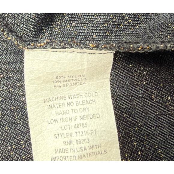 Vintage Tiffany & Grey Cardigan Metallic Gold Black Size Small Made In USA - Picture 6 of 6